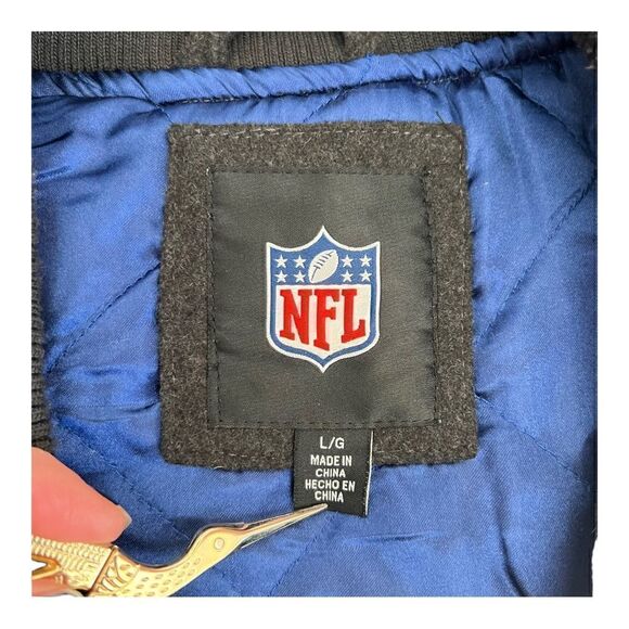 NFL New York Giants Wool Jacket - Sz L MINT Condition - Picture 7 of 7